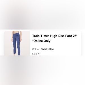 Train Times High-Rise Pant 25"